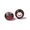 Handmade Silver Foil Glass European Beads X-LPDL-R008-02-2