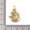 Brass Micro Pave Cubic Zirconia Pendants ZIRC-P121-01G-G-3