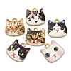 Alloy Enamel Pendants ENAM-V002-04G-1
