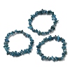 Natural Apatite Chip Beaded Stretch Bracelets for Women BJEW-D467-01B-2