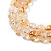 Heated Natural Citrine Beads Strands G-A262-A01-5.5mm-4
