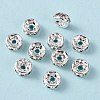 Brass Grade A Rhinestone Spacer Beads RSB036NF-01-2