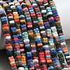 Synthetic Lava Rock Beads Strands G-A317-D01-01-1