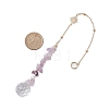 Natural Amethyst Chip Hanging Ornaments HJEW-TA00262-04-3