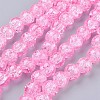 Spray Painted Crackle Glass Beads Strands CCG-Q001-10mm-02-1