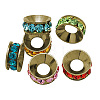 Brass Rhinestone Spacer Beads RB-A020-7mm-AB-1