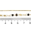 Brass Cable & Flat Sequin Chains Necklaces for Women NJEW-D302-40G-5