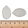 304 Stainless Steel Pendant Cabochon Settings STAS-D127-11P-3