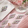 8Pcs Glass Cabochons(Hot Melt Adhesive On The Back) GGLA-FG0001-07A-5