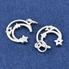 925 Sterling Silver Pave Clear Cubic Zirconia Charms STER-A049-08A-S-2