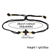 Adjustable Brass & Acrylic Beads Slider Bracelets NV0249-4-2