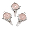 Natural Rose Quartz Big Pendants G-G466-02P-11-1