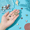 24Pcs 6 Style Handmade Bright Glazed Porcelain Pendants PALLOY-PH01942-3