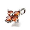 Brass Micro Pave Cubic Zirconia Pendants KK-D356-07C-P-2