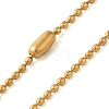 Ion Plating(IP) 304 Stainless Steel Ball Chain Necklaces NJEW-L173-026G-02-1