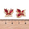 Brass Glass Connector Charms X-KK-B125-08G-04-3