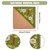 4Pcs 4 Styles Season Theme Non-woven Felt Embroidery Corner Bookmarks FIND-HY0002-47B-2