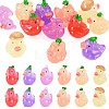 12Pcs 6 Style Fuuny Luminous Resin Vegetable Duck Diaplay Decoration RESI-TAD0001-03-1