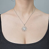 201 Stainless Steel Sun Pendant Necklace NJEW-OY002-11-2