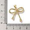 Bowknot Rack Plating Brass Clear Cubic Zirconia Pendants KK-U019-28G-3