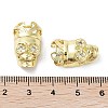 Rack Plating Skull Brass Micro Pave Cubic Zirconia Pendants KK-E102-19G-3