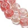 Cherry Quartz Glass Beads Strands G-P536-A15-01-4