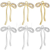 12Pcs 2 Colors Alloy Micro Pave Cubic Zirconia Pendants FIND-BBC0003-41-1