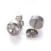 304 Stainless Steel Rhinestone Stud Earrings EJEW-F227-02P-C-2