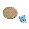 4Pcs Glass Seed Beaded Puffer Pendants PALLOY-MZ01121-2