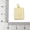 Brass Pave Natural White Shell Pendants KK-S522-09G-A-3