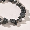 Natural Tourmalinated Quartz Chip Beaded Stretch Bracelets for Women BJEW-D467-01A-5
