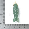 Natural Green Aventurine Carved Pendants G-P599-07G-06-3