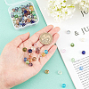 Mixed Color Faceted Rondelle Glass Beads Diameter 8mm Large Hole Beads for Jewelry Making GLAA-PH0002-02M-4