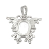 Brass Pendant Cabochon Settings KK-S521-17D-P-1