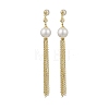 Natural Pearl Ear Studs EJEW-P286-43G-1