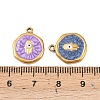 304 Stainless Steel Enamel Pendants STAS-P425-01G-04-3