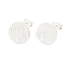 304 Stainless Steel Ear Stud Findings STAS-O119-14C-S-1