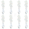 8Pcs Glass Pendants PALLOY-SP00008-1
