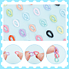   960Pcs 12 Color Opaque Acrylic Linking Rings OACR-PH0001-81-6