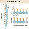 1Pc Alloy Enamel Flat Round with Number Charm Knitting Row Counter Chains DIY-BC0006-92-2