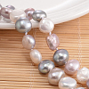Natural Pearl Nuggets Beaded Necklace NJEW-P126-A-01B-01-2
