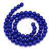 Synthetic Lapis Lazuli Dyed Round Bead Strands G-P070-48-6mm-1