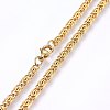 304 Stainless Steel Lumachina Chain Necklaces X-NJEW-P226-08G-01-2
