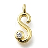 Brass Micro Pave Cubic Zirconia Pendants KK-B132-12G-S-1