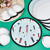 50Pcs Nylon Foldable Flying Disc or Fan with Storage Bag Assortment AJEW-BC0008-88A-4