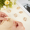 40Pcs 1-Hole Alloy Shank Buttons BUTT-MA0001-18KCG-4