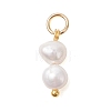3Pcs Natural Cultured Freshwater Pearl Potato Pendants PALLOY-JF05105-01-3