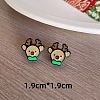 Christmas Theme Resin Stud Earrings FS-WG62E75-09-1