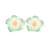 Plumeria Flower Opaque Resin Cabochons CRES-T025-30G-02-1