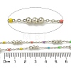 Brass Enamel Round Beaded Link Chain CHC-G022-07P-19-2